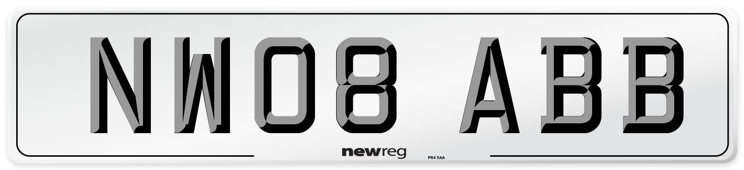 NW08 ABB Number Plate from New Reg